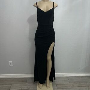 Black Shimmery Maxi Dress Small
